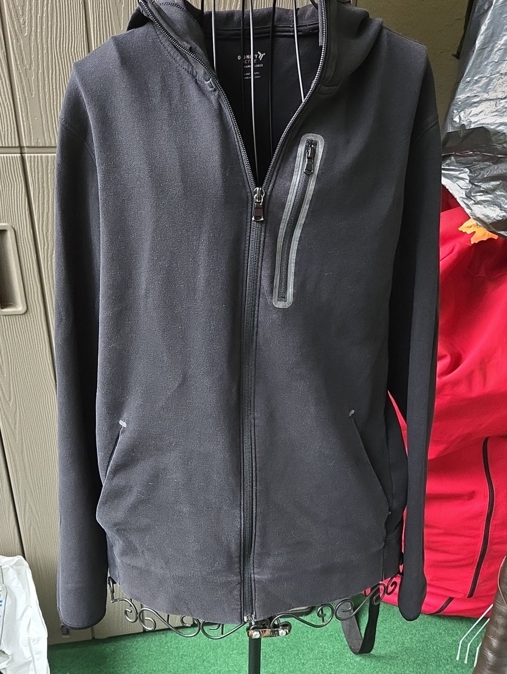 Old Navy Black Full-Zip Hoodie Jacket